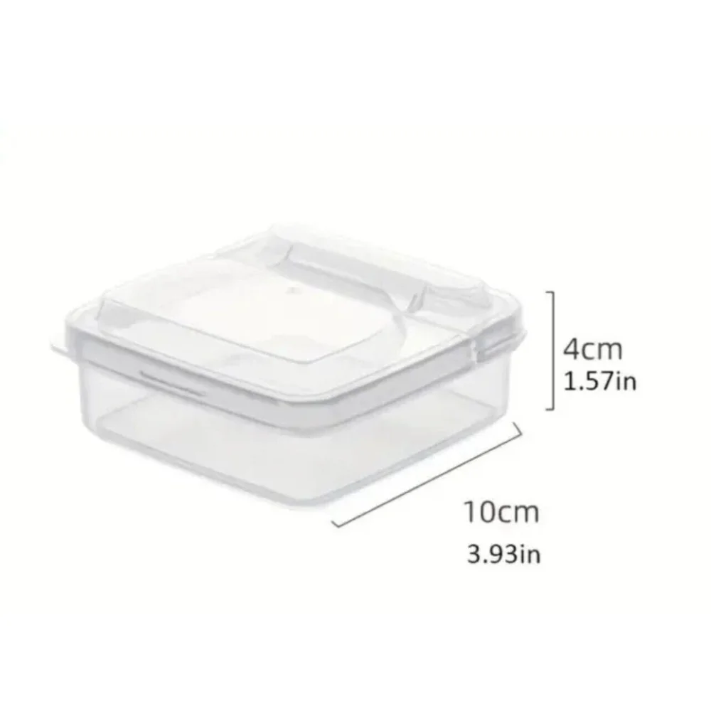 Clear Food Storage Box, Plastic Refrigerator Storage cheese butter box ( 3 Pack)
